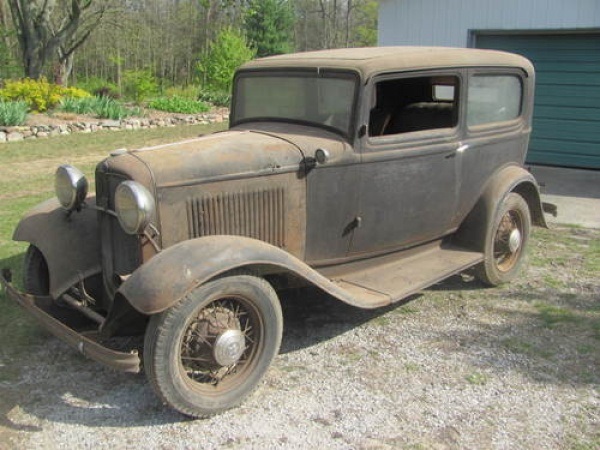 1932 Ford V8 Tudor. Front. Courtesy of Barn Finds