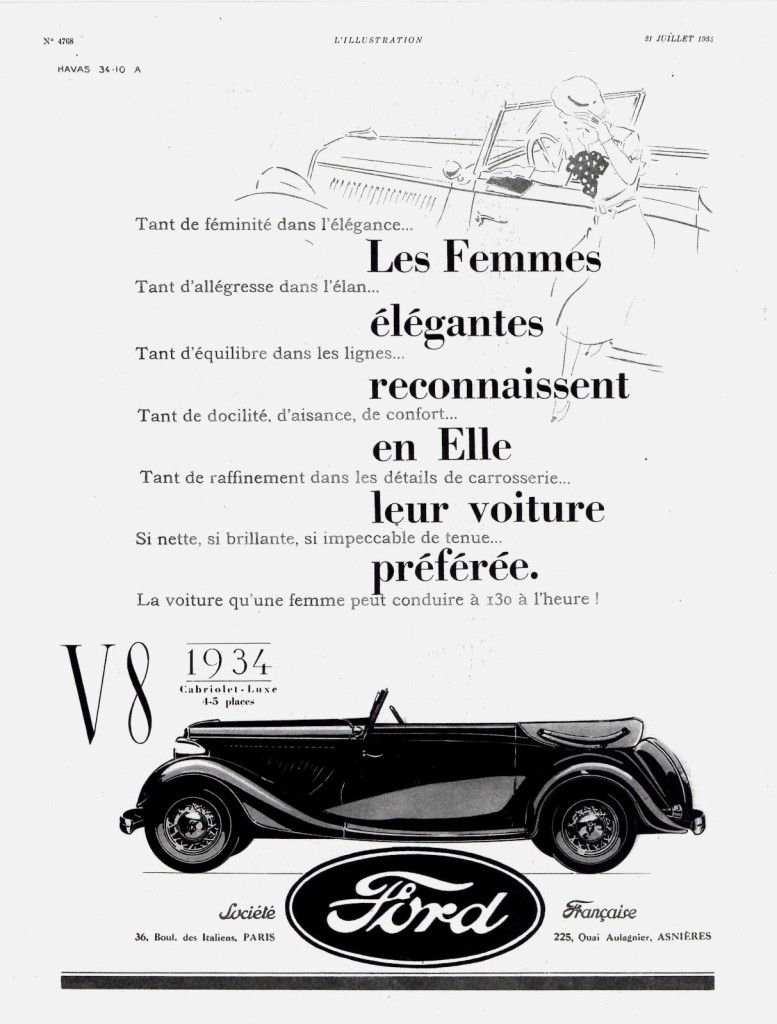 1934 Ford V8 Cabriolet Luxe - France. Credit to Wikimedia.org