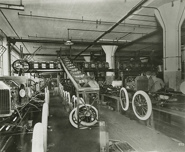 Ford Highland Park Assembly Line 1914. Credit to The Henry Ford.
