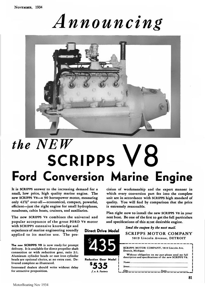 Scripps V8 Flathead Conversion 1934
