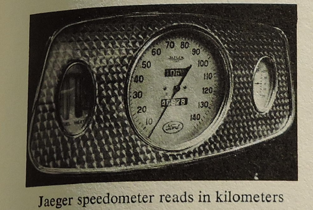 Jaeger Speedometer in kilometers