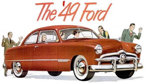 The 1949 Ford Custom. Credit to oldcaradvertising.com.