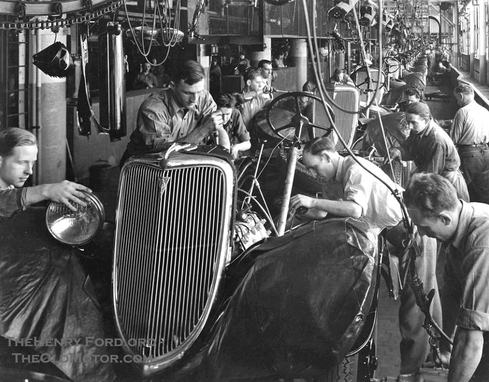 Ford Assembly Line 1934. Credit to The Henry Ford and TheOldMotor.com